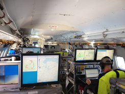 A view inside the FAAM aircraft